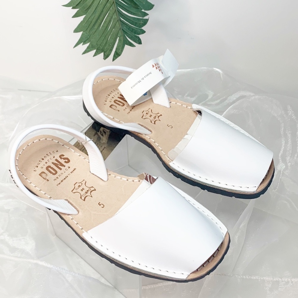 Pons Avarcas CLASSIC STYLE WOMEN WHITE Size 5